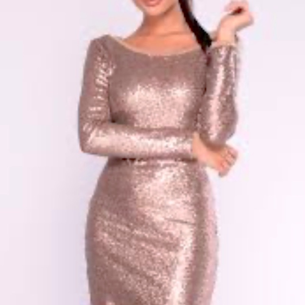 NWT Windsor Metallic Gold Shimmery Low Back Dress